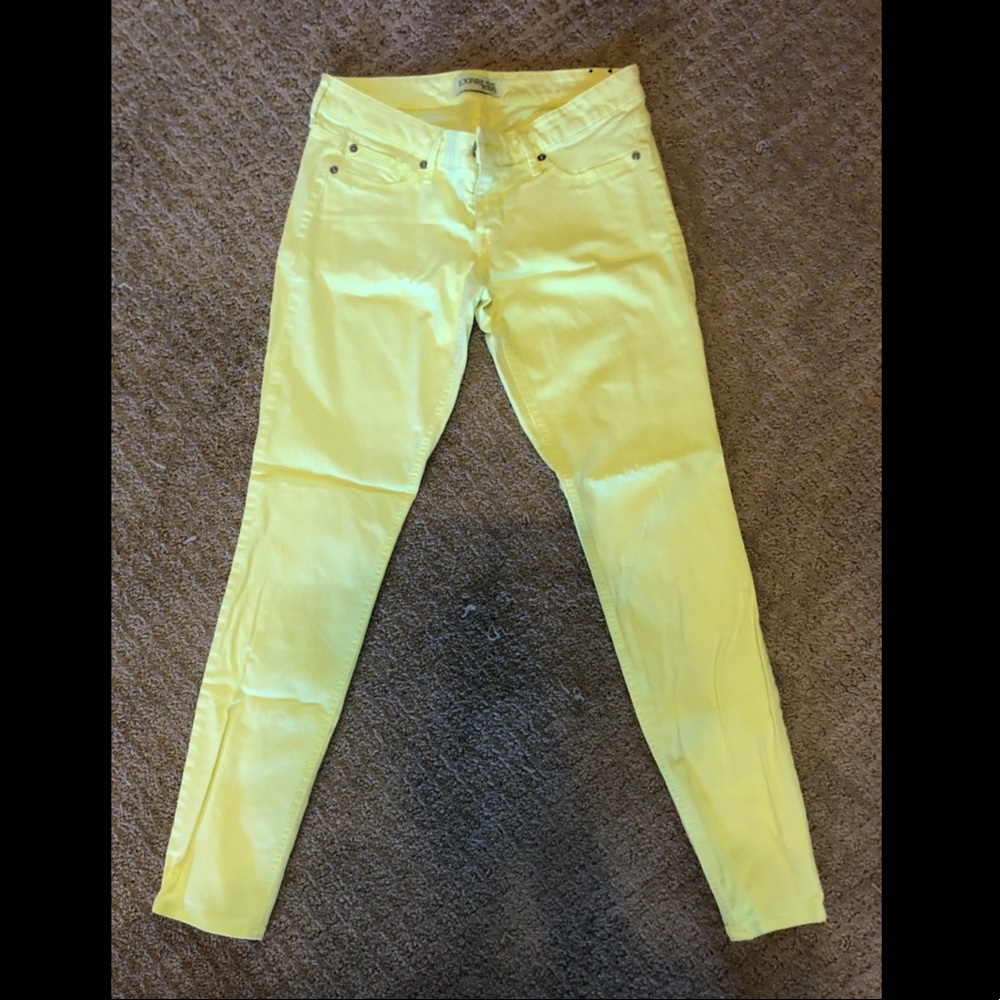 Neon yellow pants